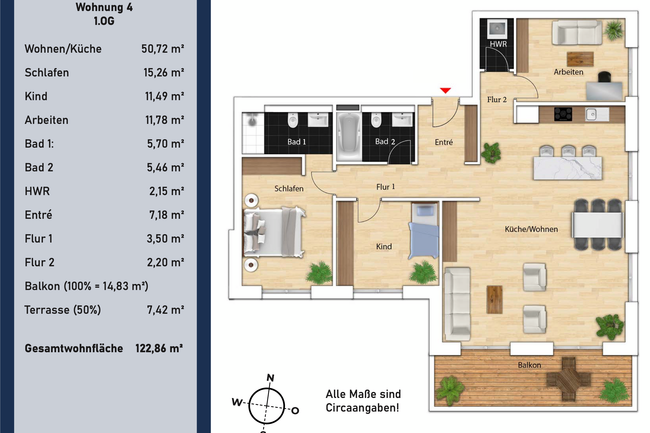 Grundriss WE 4