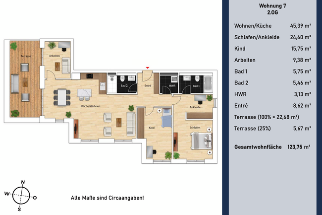 Grundriss WE 7