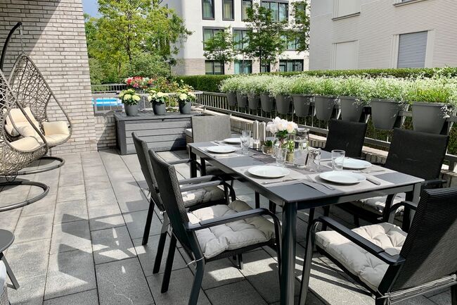 Frühstuck auf der Terrasse